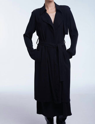Dāl The Label - Trench Coat com lapela esvoaçante