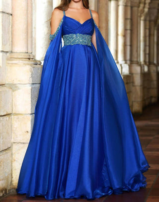 Ava Presley - Vestido de baile de chiffon com cintura império