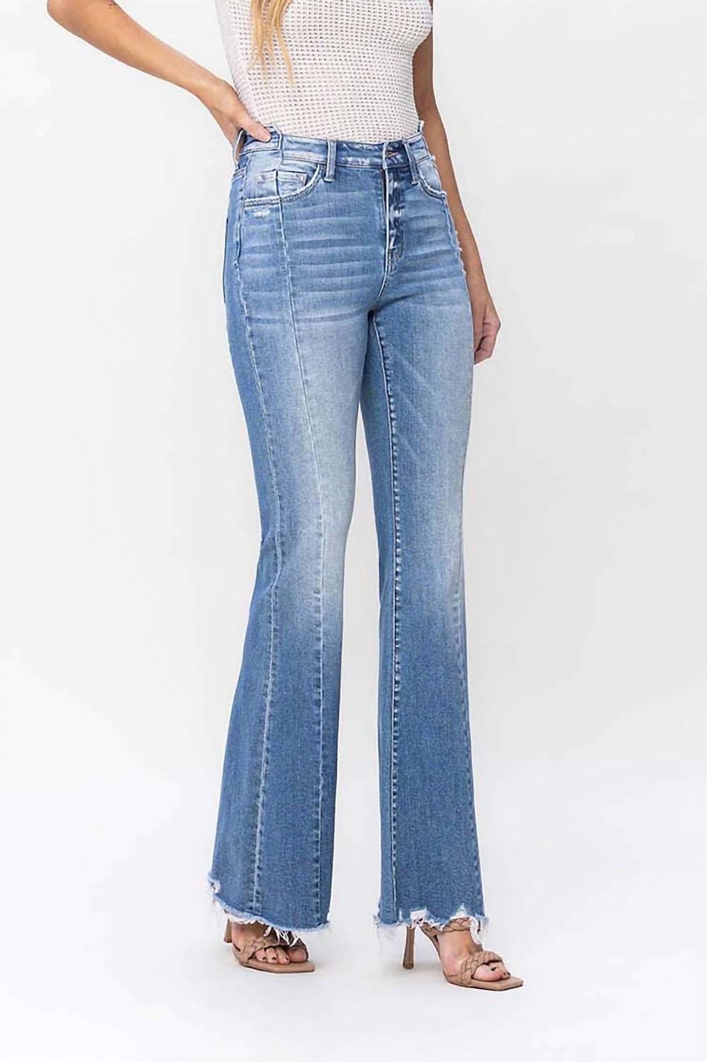 Flying Monkey - High Rise Panel Flare Jeans