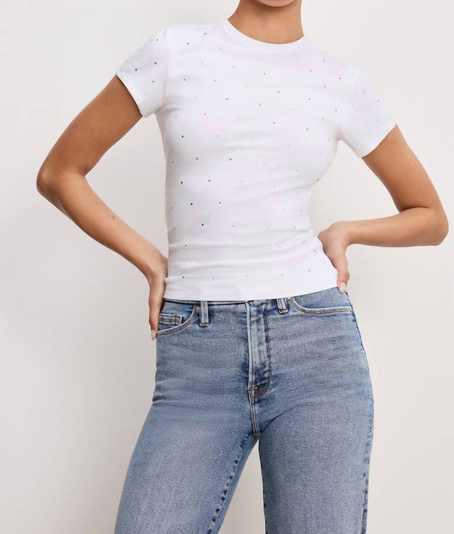 Good American - Crystal Baby Tee