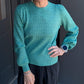 &Merci - Scallop Hem Puff Sleeve Sweater