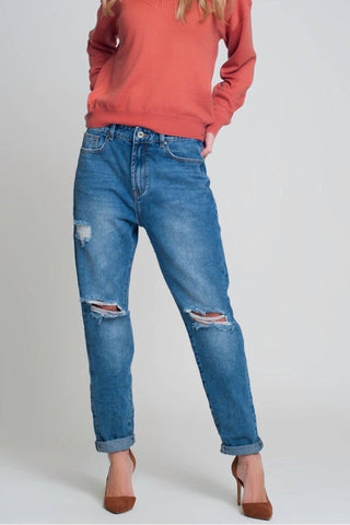 124 Voltaire - Calça Jeans de Cintura Alta Hey Mama