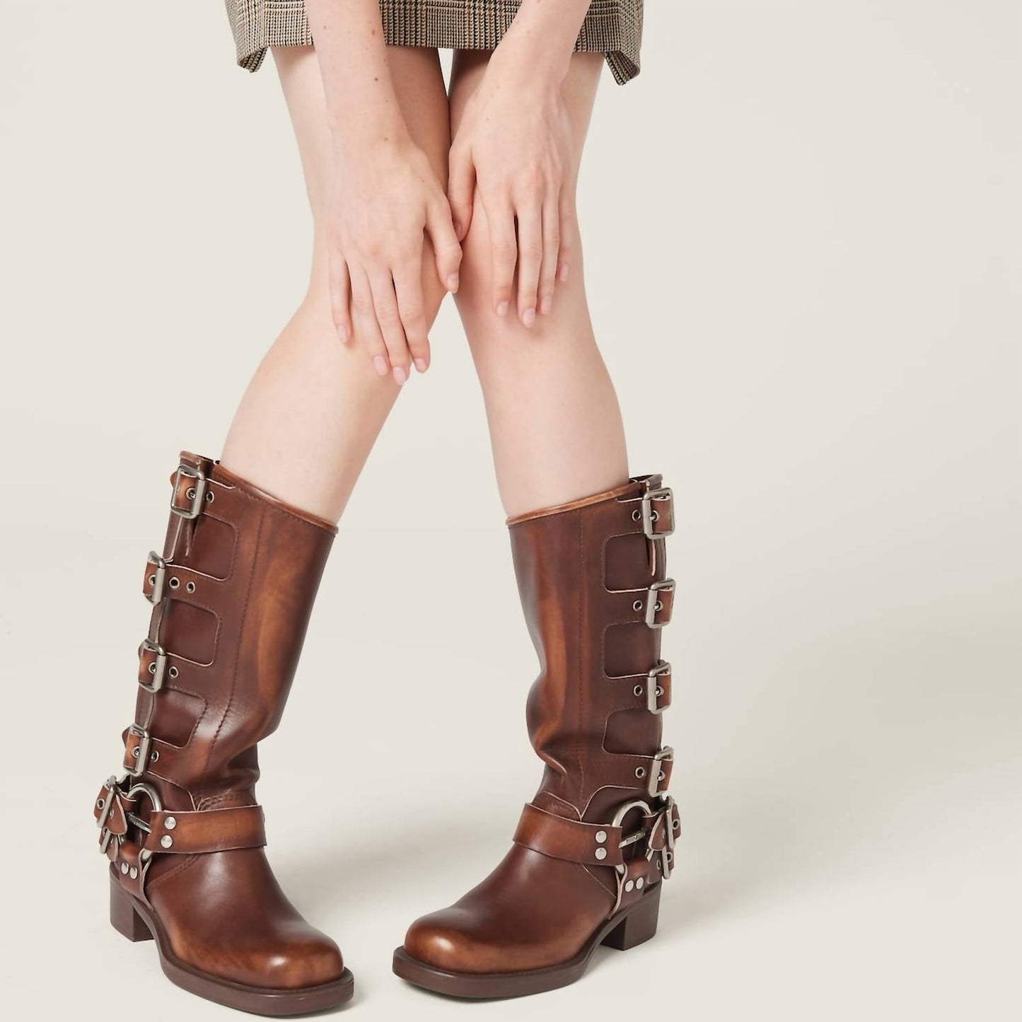 Miu Miu - Women's Buckle Detail Boots
