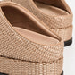 Roam - Cross Stack Raffia Platform Sandals