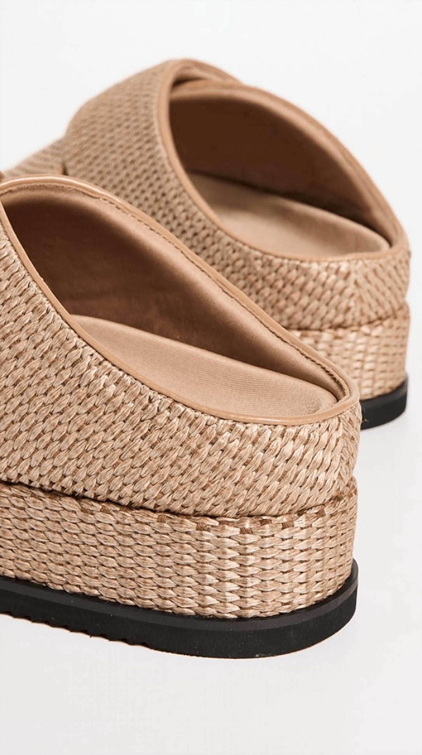 Roam - Cross Stack Raffia Platform Sandals