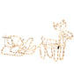 35' LED Reindeer Sleigh Outdoor Christmas Standing Figure Decoration