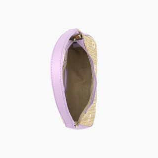 Like Dreams - Bolsa de ombro feminina Nyomi com alça superior e estampa floral de palha