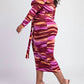 The Curve La - Plus Size Knit Long Sleeve Midi Dress With Self-tie Belt