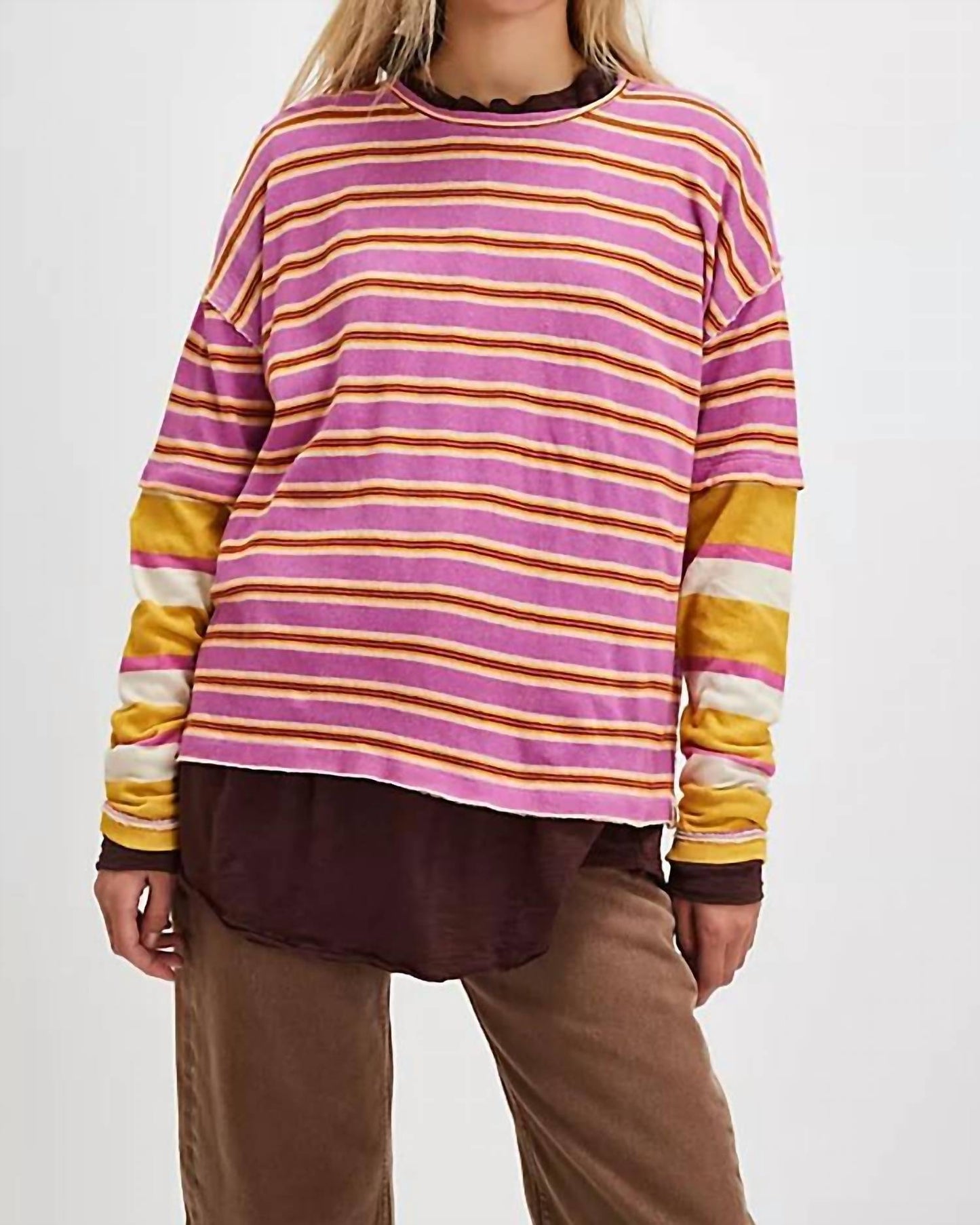 Free People - NINA STRIPE LONG SLEEVE TEE