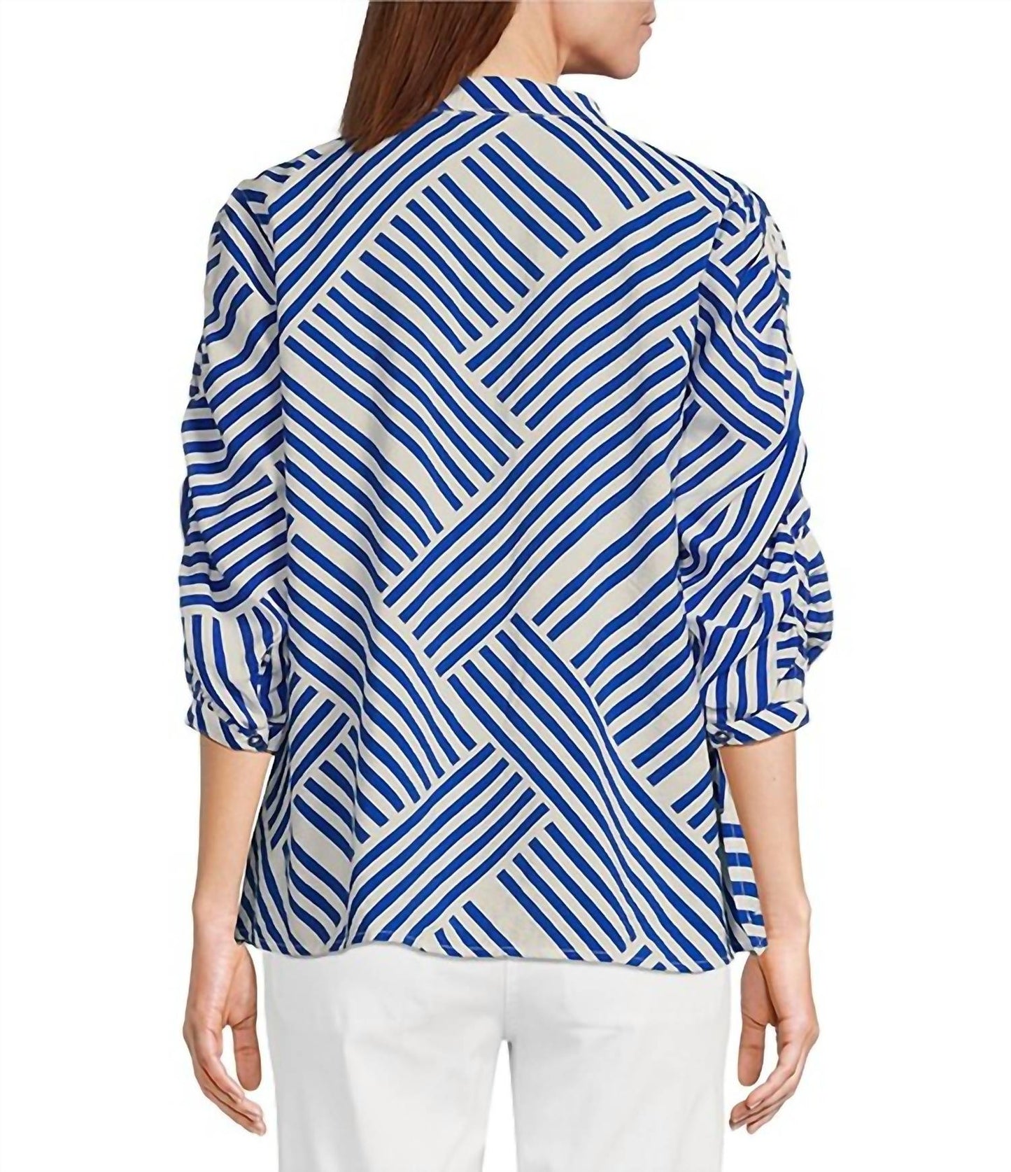 Multiples - 3/4 Sleeve Wire Collar Shirt