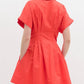 Entro - Button Front Pleated Dress