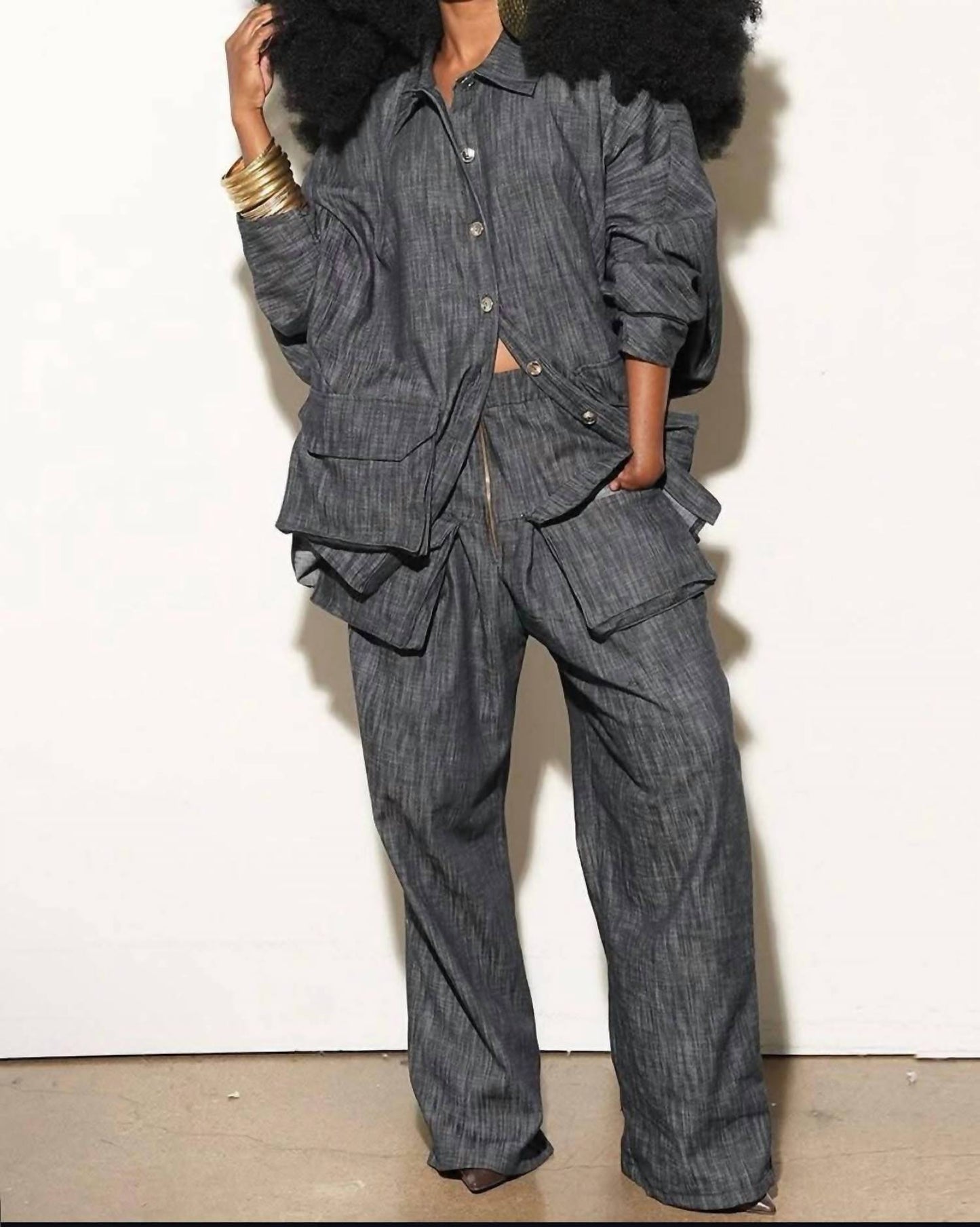 Karen T Design - Denim Tunic Pant Suit