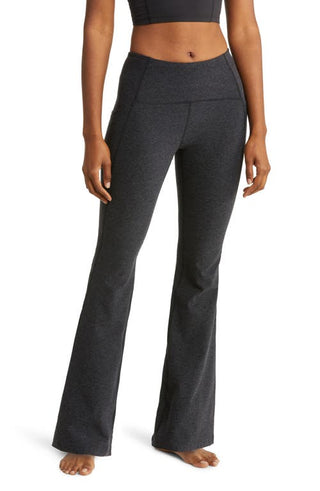 Zella Restore Soft High Waist Pocket Flare Leggings - Black