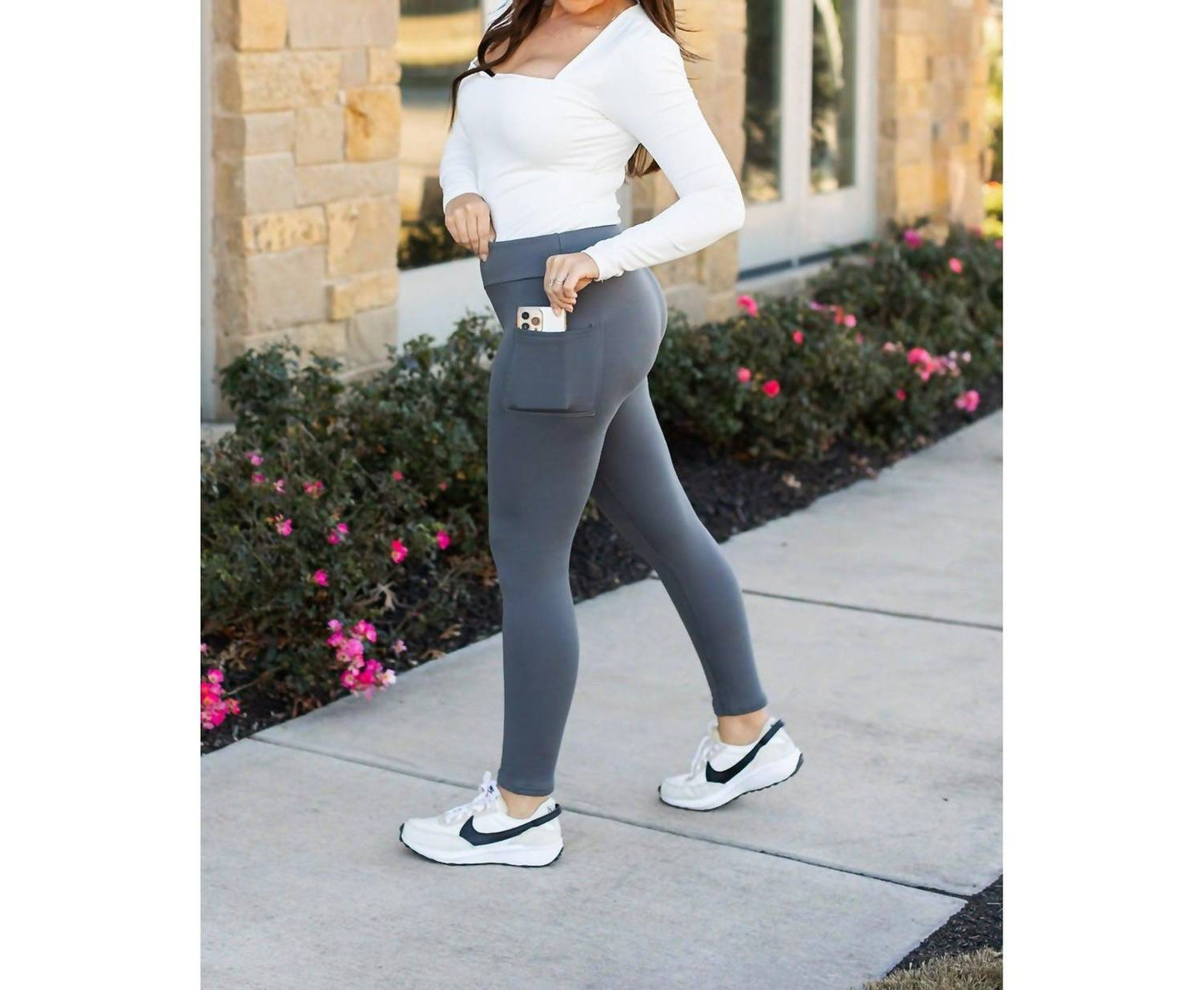 Julia Rose - FLEECE Full Length Leggings with Pockets