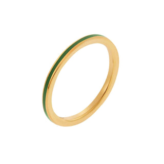 Eye M - Anel Esmaltado Feminino com Faixa Fina
