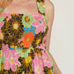Entro - Floral Smocked Midi Dress