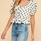 Tcec - Polka Dot Print Scoop Top