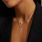 Eklexic - Women's Cz Cross Pendant Necklace