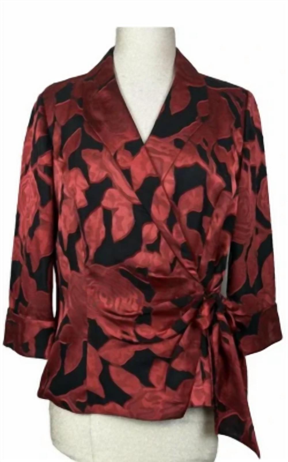 Alex Evenings - Women's Floral Wrap Top