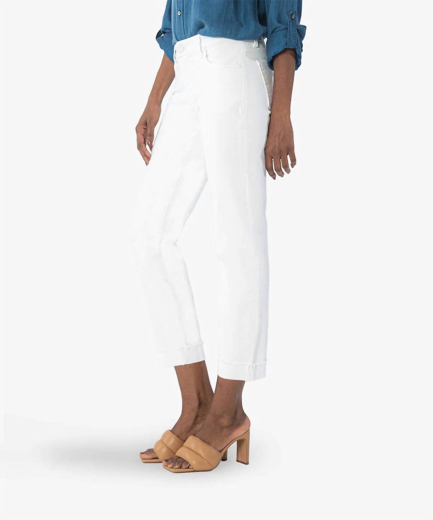 Kut From The Kloth - Amy Crop Straight Leg Roll Up Jeans