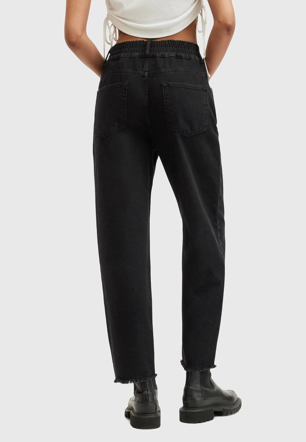 Allsaints - Hailey Frayed Hem Denim Straight Jean