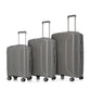 3-Piece Luggage Set – 20" / 24" / 28" ABS Spinner Suitcase with 360° Wheels & Combination Lock  (Silver grey)