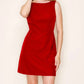 B.Right - Velvet Mini Dress With Back Ribbon