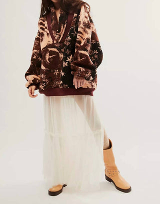 Free People - Jaqueta Sherpa Estampada Rosie