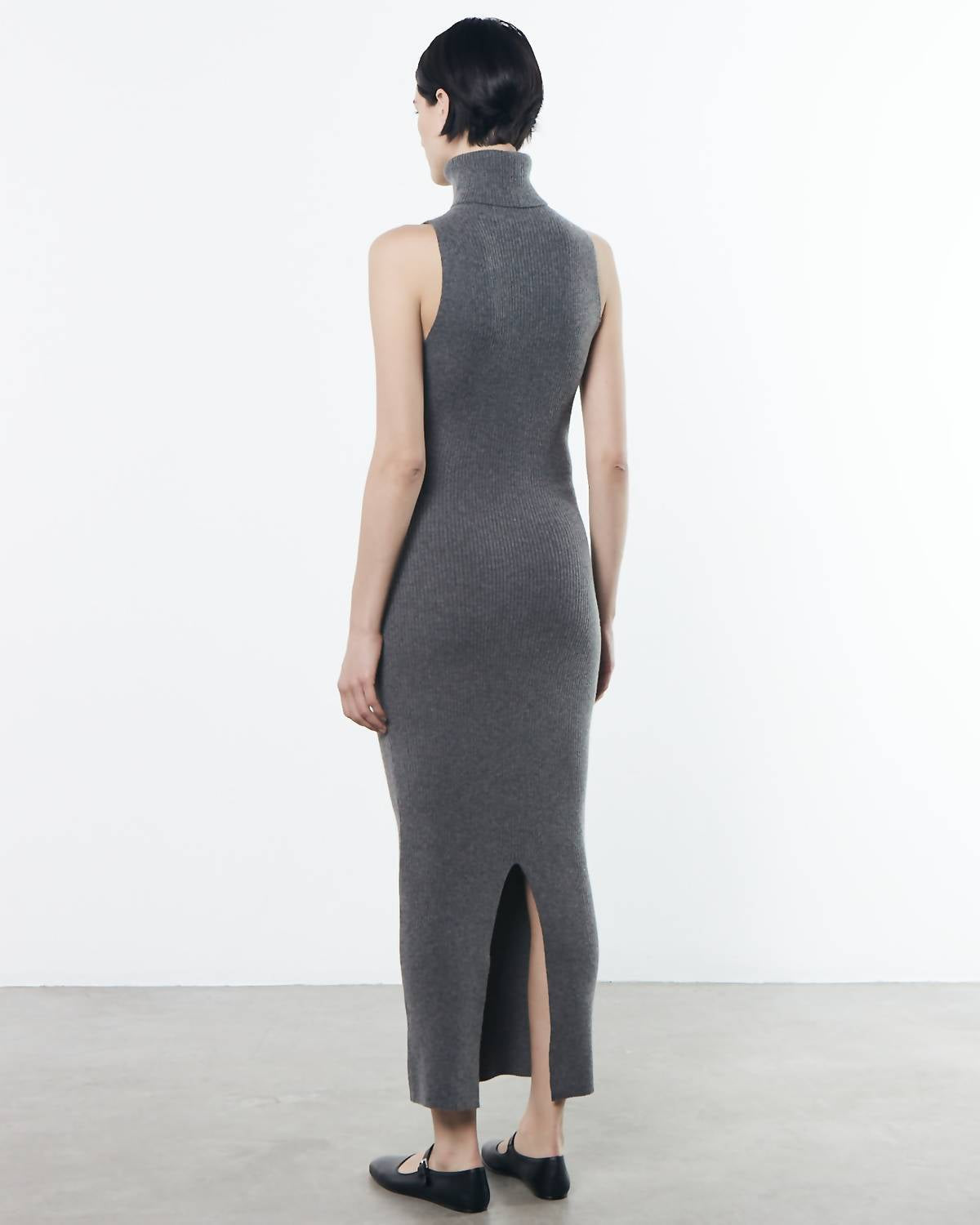 Enza Costa - CASHMERE RIB SLEEVELESS SWEATER DRESS