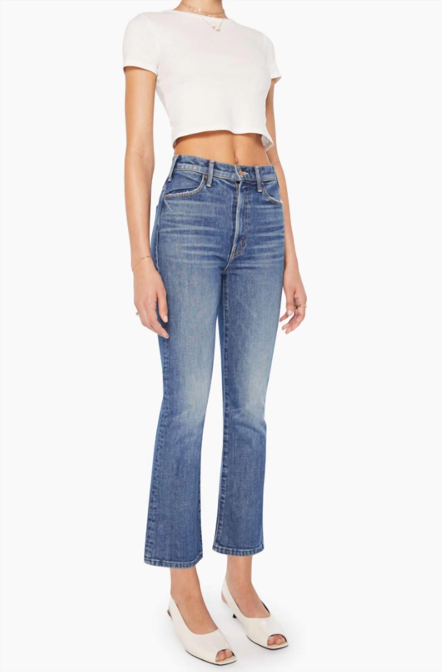 Mother - Hustler High-rise Flare Ankle Jeans