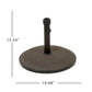 Um Holder Round Umbrella Base 66 lbs Concrete - Brown