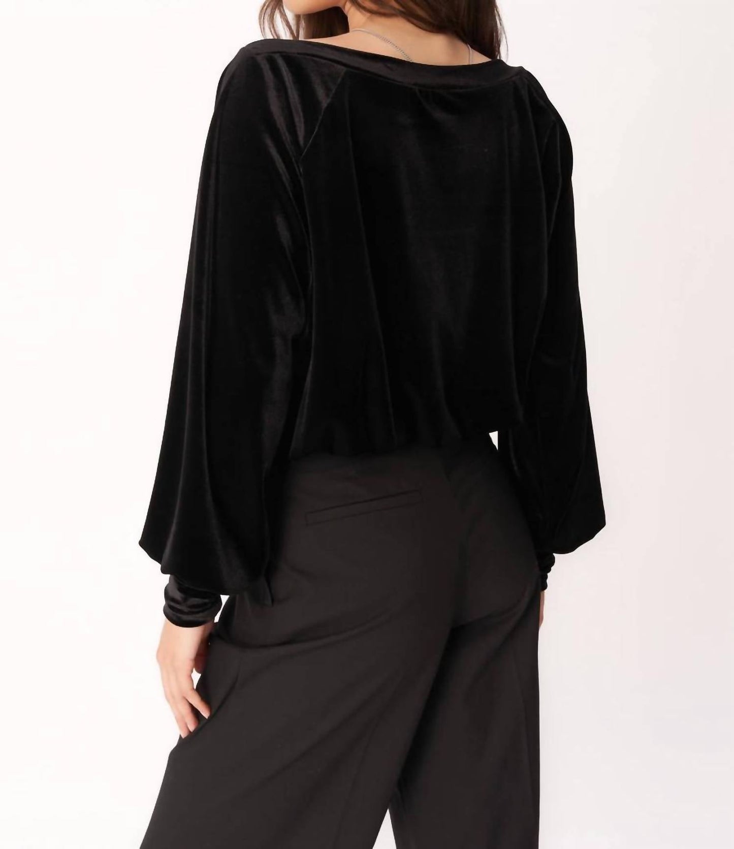 Project Social T - HAZY VELVET LONG SLEEVE TOP