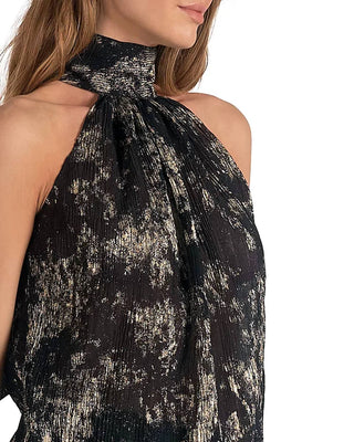 Elan - Top sem mangas plissado