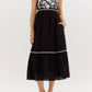 Entro - Floral Embroidered Stitch Midi Dress