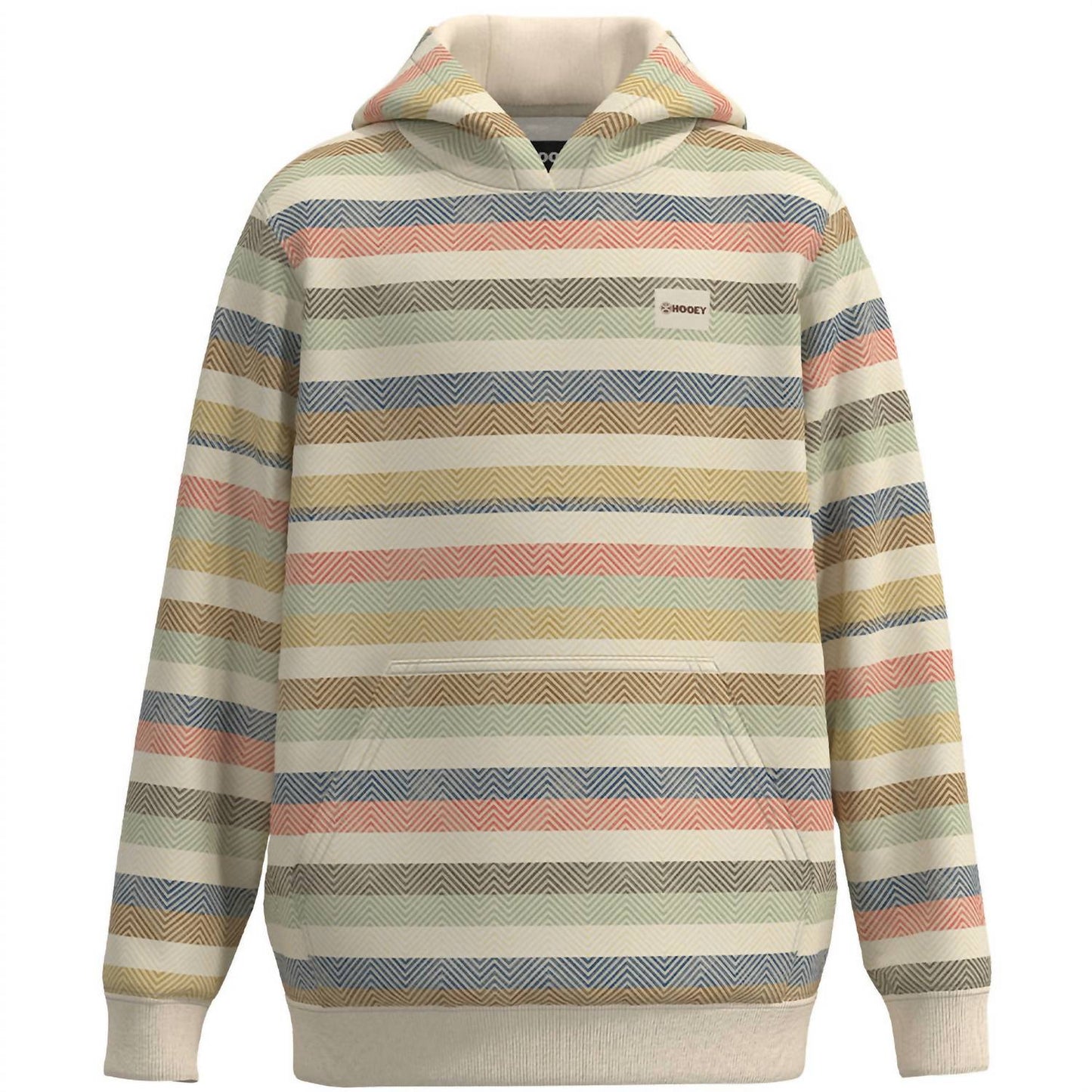 Hooey - Boy's Stripe Pattern Whitecap Hoodie
