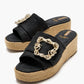 Sam Edelman - Women's Celia Raffia Platform Sandals