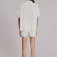 Flat White - Cancun Embroidered Shorts