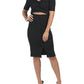 7 For All Mankind - Bodycon Ribbed Cutout Short Sleeve Button Down Dress