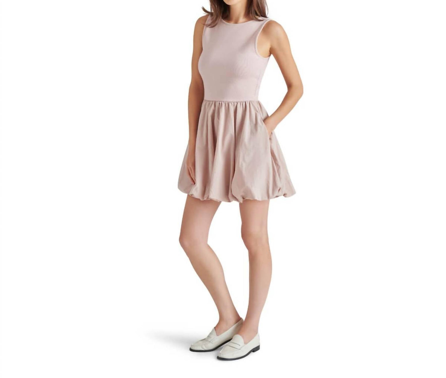 Steve Madden - Palermo Mixed Media Bubble Hem Sleeveless Dress