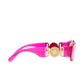 Versace - Geometric Plastic Sunglasses with Pink Lens