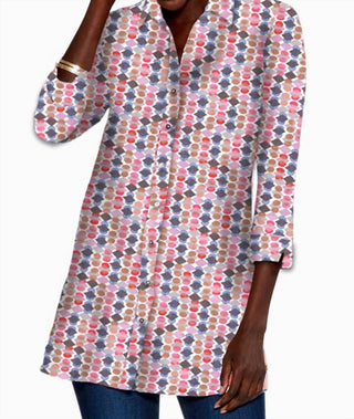 Nic + Zoe - Camisa Geo Dot Crinkle