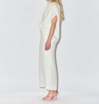 Bernadette - Ruched Waist Cape Dress