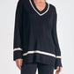 Elan - Oversized V-neck Sweater