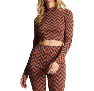 Billabong - Blusa curta com gola simulada New Heights