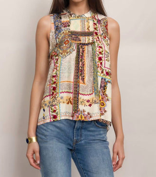 Johnny Was - Camiseta de gola alta Stano Ife