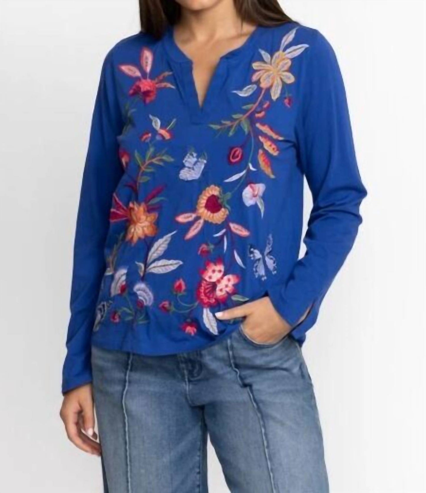 Johnny Was - Sandra Split Jersey Tee