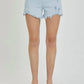 Risen - Full Size High Rise Distressed Detail Denim Shorts