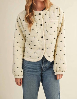 &Merci - Bow Quilted Puff Jacket