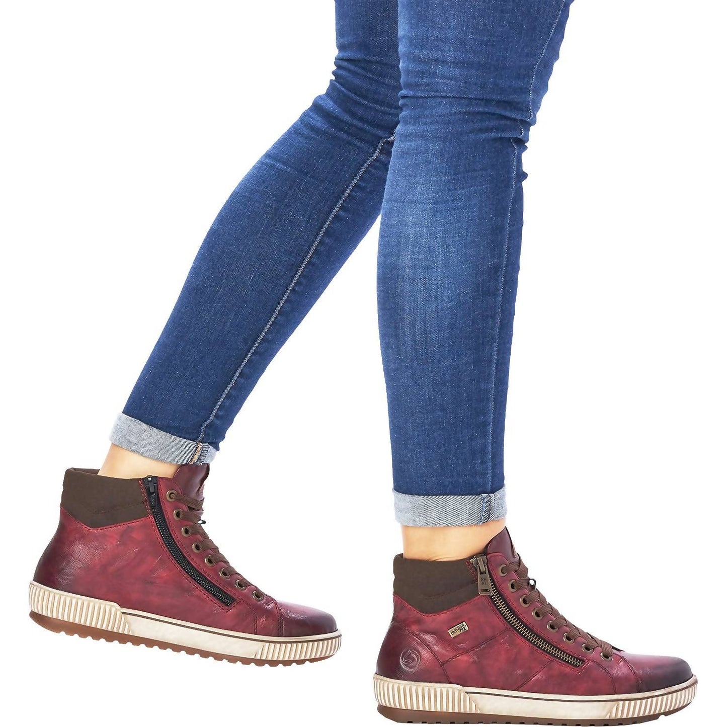 Remonte - Women's Maditta Leather Hight Top Sneaker