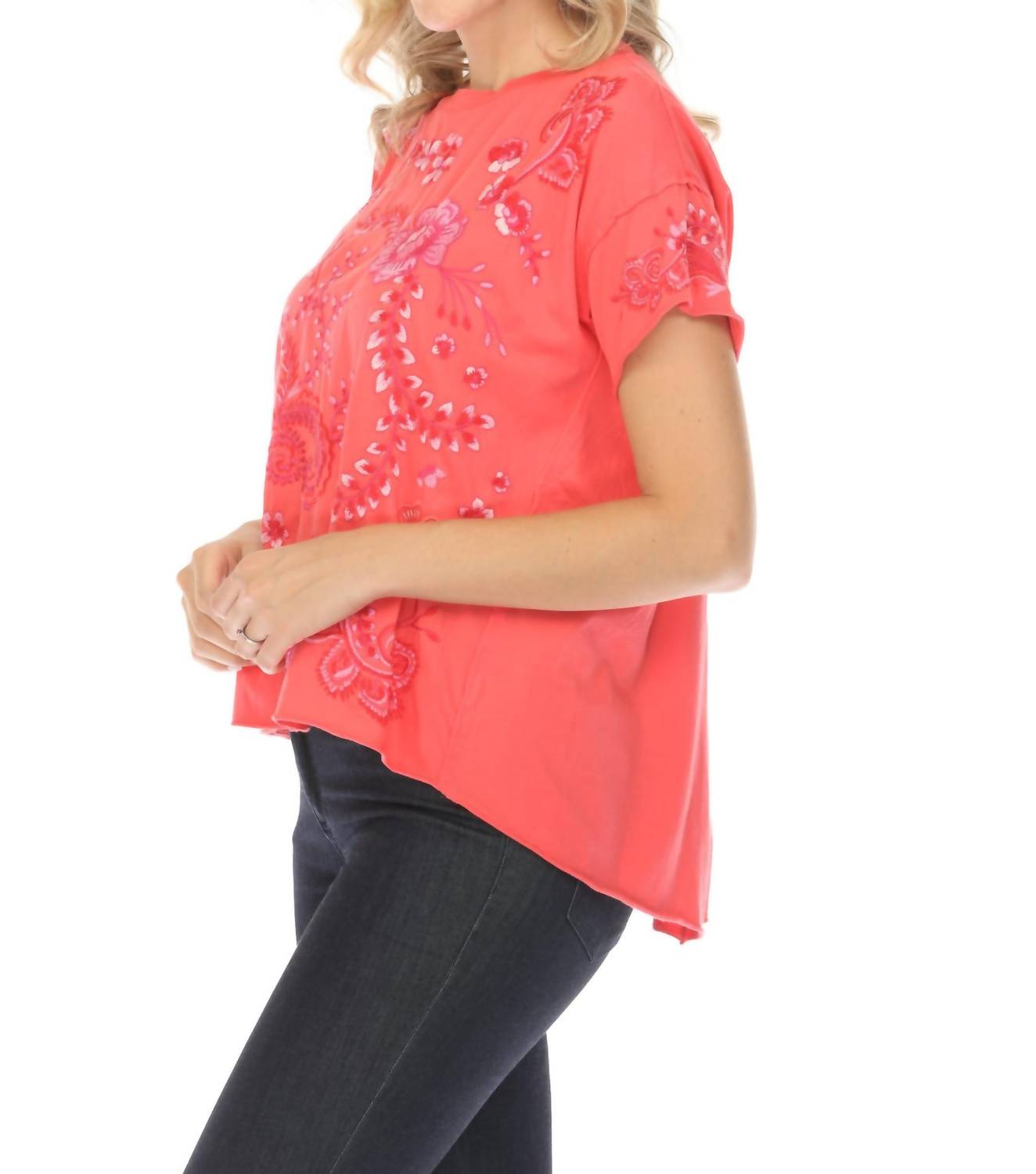 Johnny Was - Cassia Raw Detail Swing Tee